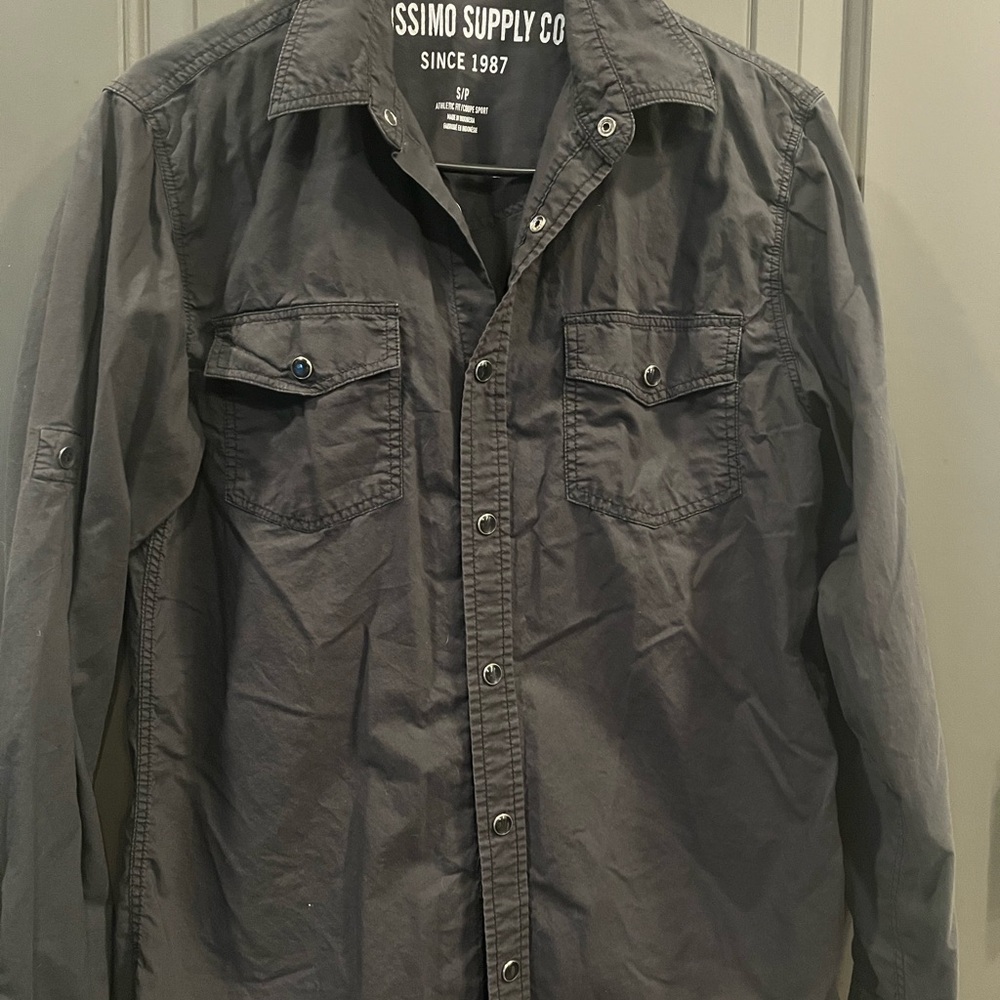 Mossimo Supply Co. Black Button-Up Shirt